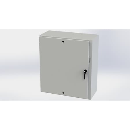 Saginaw Control & Engineering 3 Point Latch with Padlock Handle Electrical Enclosures, 42 in H, 16 in D, 37.38 in W, Carbon Steel SCE-42XEL3716LPLG